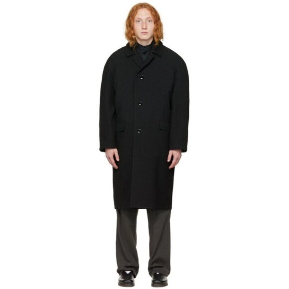 Lemaire Other - Lemaire Crombie Coat Size M Black Cotton Wool Blend Unisex NWT
